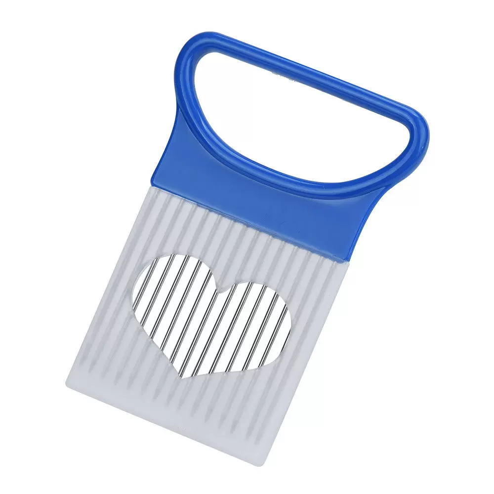 Stainless Steel Onion Slicer, Effortless 1-Piece Kitchen Tool for Perfect Onion & Potato Chips