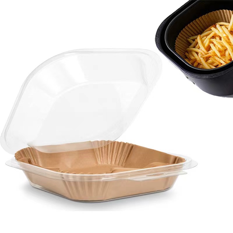 Air Fryer Special Paper, High-Temperature Resistant Oil Absorbing Paper Pad, Food Grade Circular Square Baking Paper