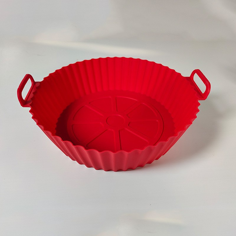 Air Fryer Silicone Liners, Reusable Silicone Air Fryer Pot, Non Stick Basket Accessories for Food Safety