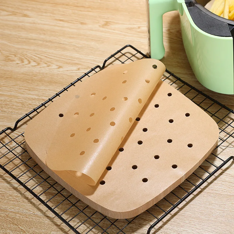 Air Fryer Baking Paper, High-Temperature Resistant Silicone Tin Paper, Oil Absorbing Sheets for Household Use Air Fryer Baking Paper, High-Temperature Resistant Silicone Tin Paper, Oil Absorbing Sheets for Household Use