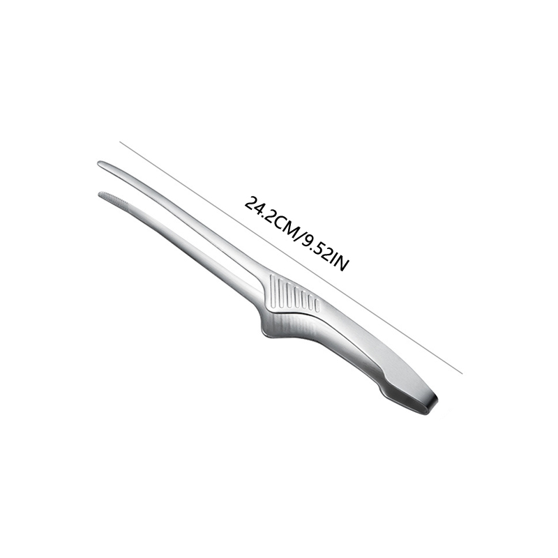 BBQ Food Tongs, Stainless Steel Barbecue Clips for Outdoor Grilling, Non-Stick Steak Clamp, Perfect Kitchen Cooking Tool