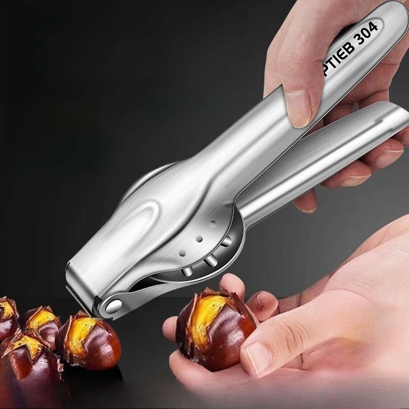 Stainless Steel Chestnut and Walnut Cracker Tool Hazelnut Sheller Nut Cracking Knife for Home Use