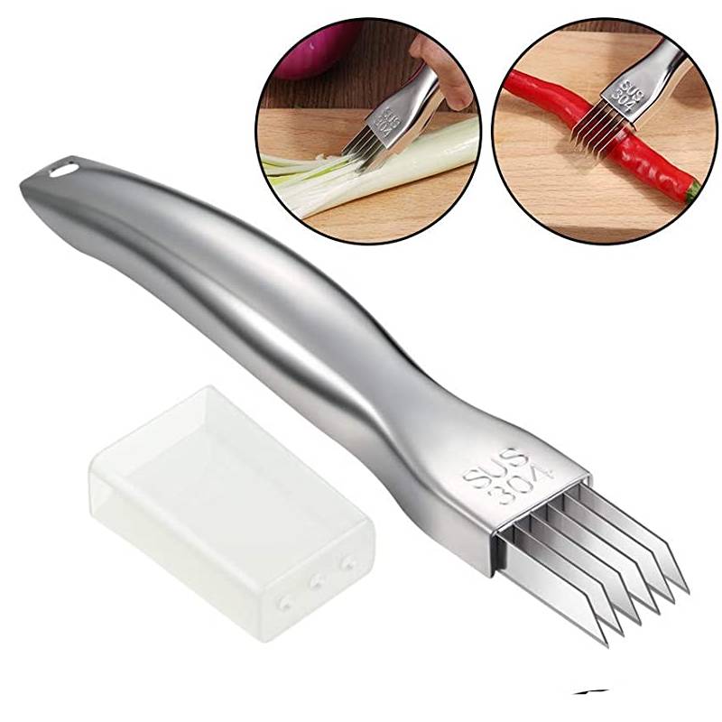 Stainless Steel Green Onion Slicer Multi Blade Vegetable Cutter & Garlic Chopper
