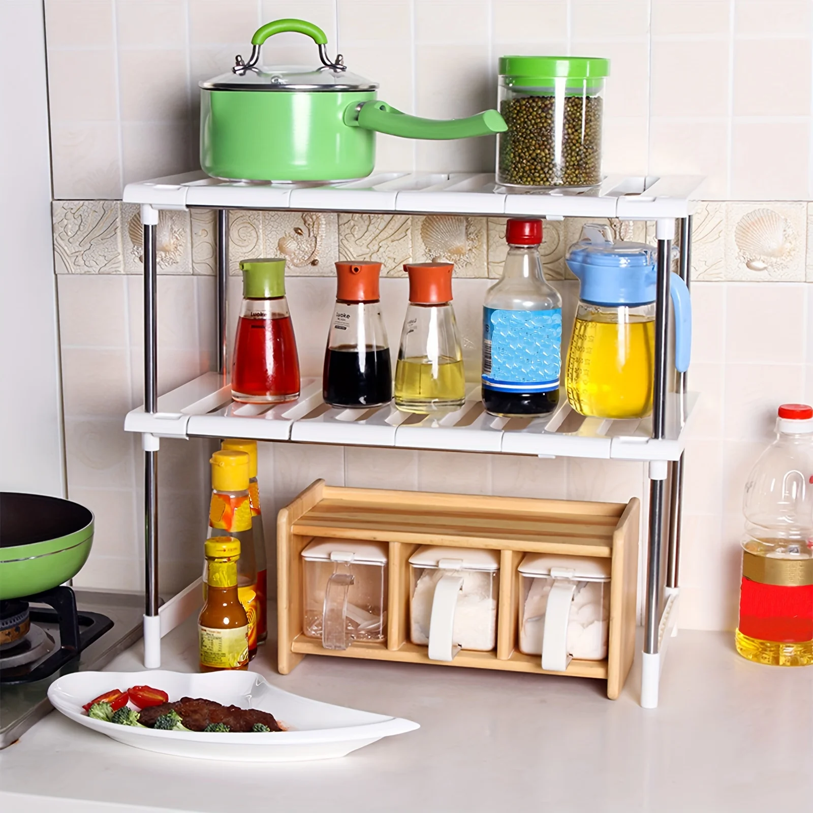 2-Layer Kitchen Storage Rack - Shop Now | Inspire Uplift