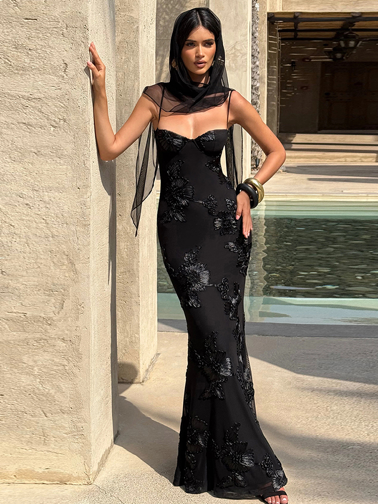 nibber black dress Nadine Merabi Neve Black Dress 6