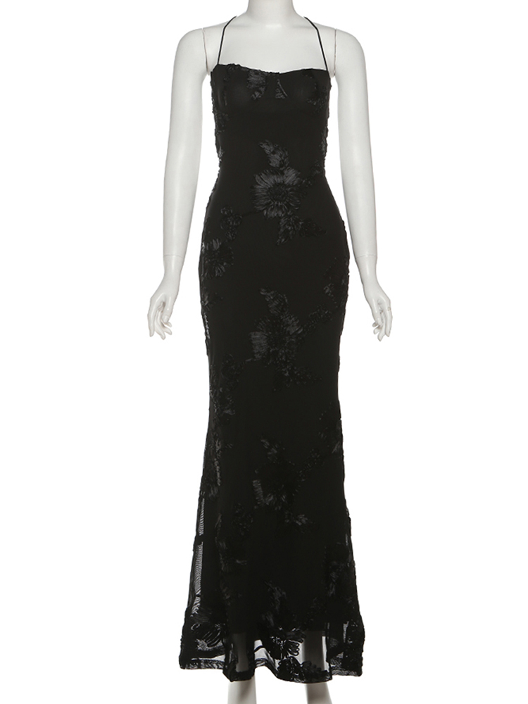 nibber black dress Nibber Solid Sexy Backless Maxi Dress Women Elegant Elastic Slim Short Sleeve Long dresses Female Bodycon Streetwear Clothing Porpop
