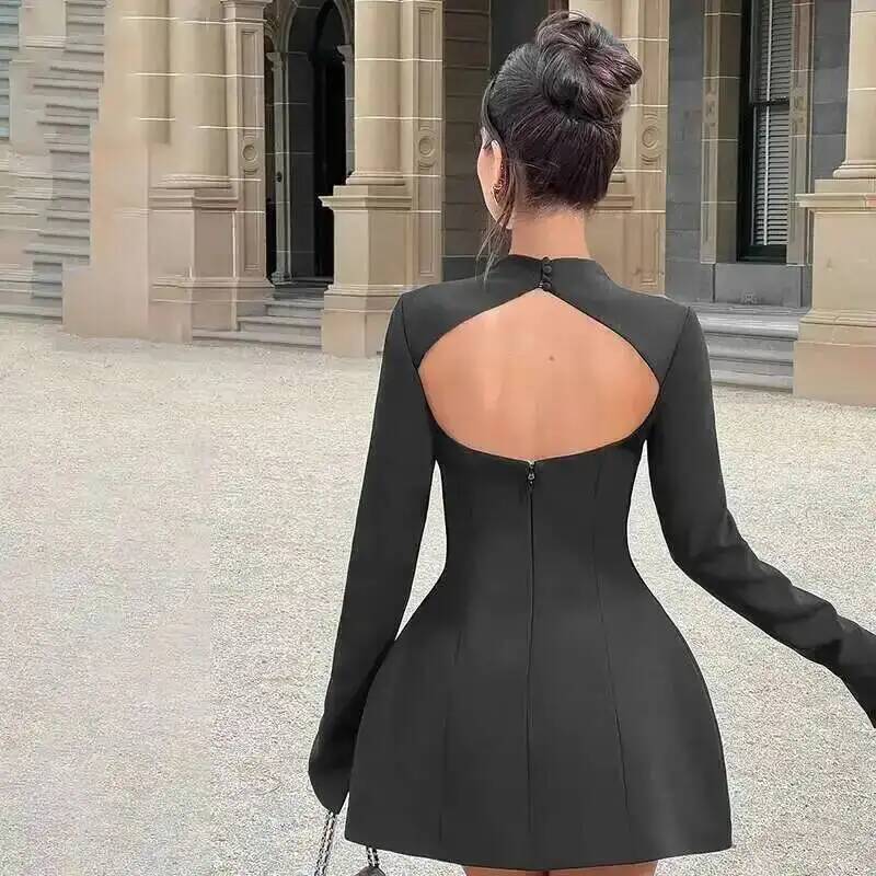 black silky mini dress Black Satin Bustier Tiered Babydoll Mini Dress