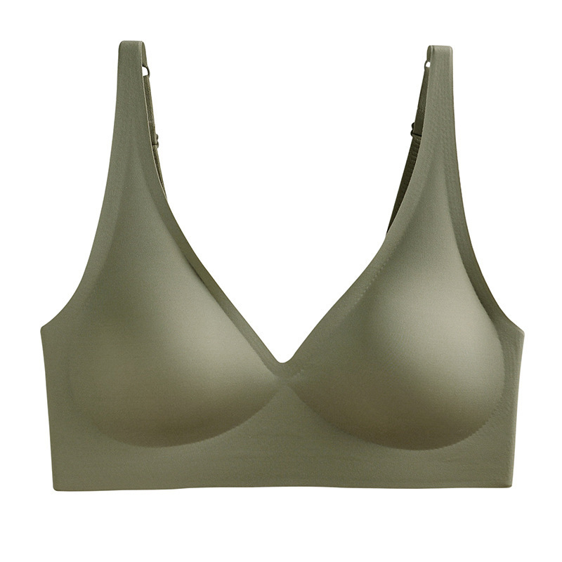 CloudLift Seamless Push-Up Bra for Women – Wireless V-Neck Bralette with Removable Pads