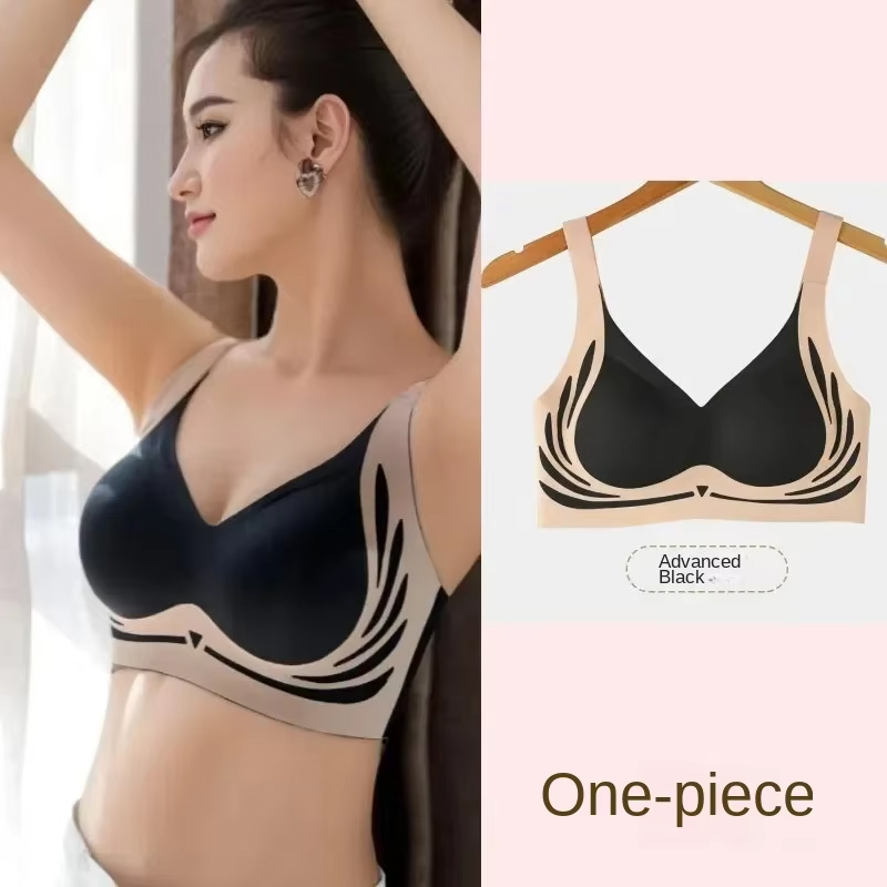 Seamless Wireless Push-Up Bra for Women Soft Full Cup Bralette Plus Size