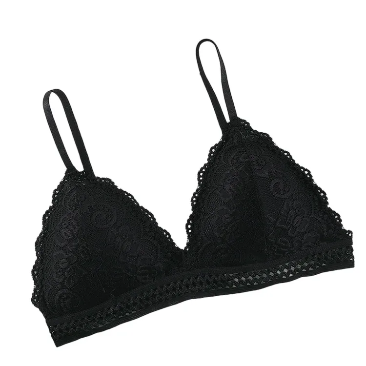 Elegant Floral Lace Bralette Push Up Bra – Sexy Deep V Womens Lingerie