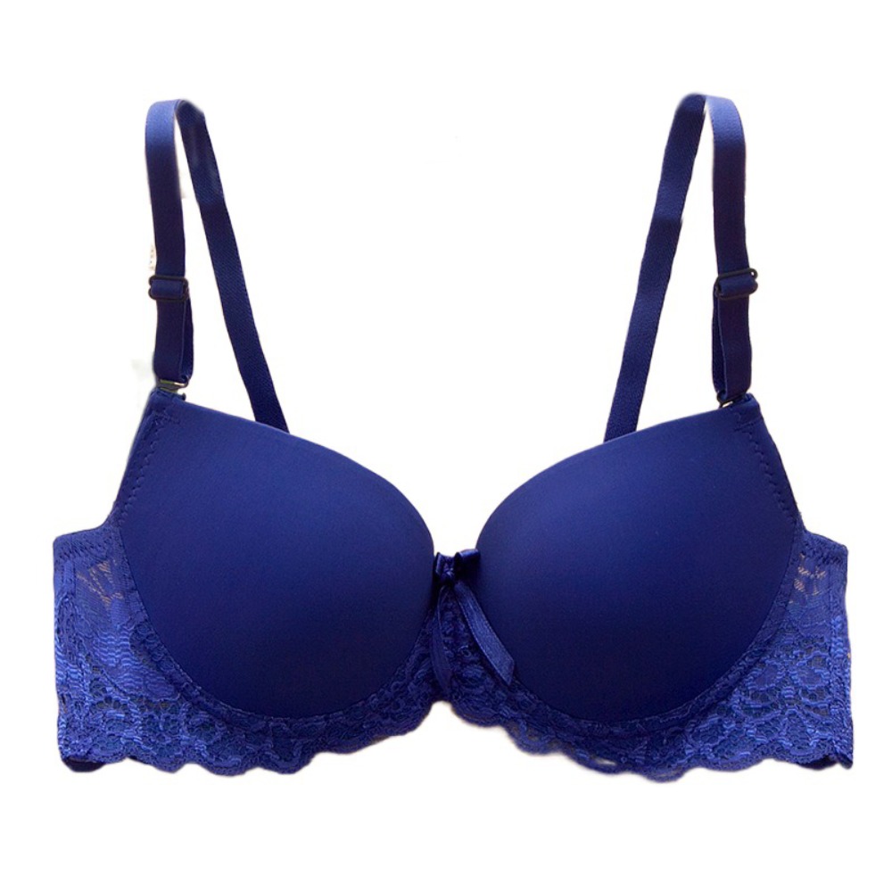 Plunge Floral Embroidered Deep V Lace Bra Wireless Bralette for Women – Comfortable Padded Intimates