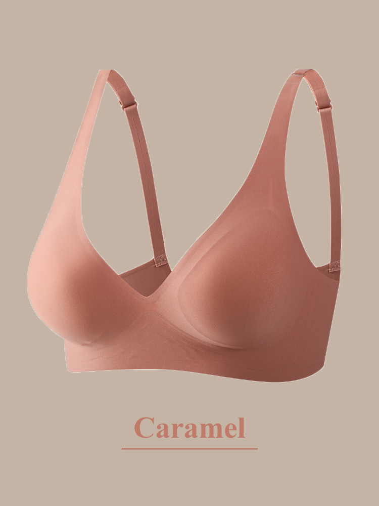 ComfortLift Seamless Wireless Push Up Bra for Women Deep V Padded Bralette