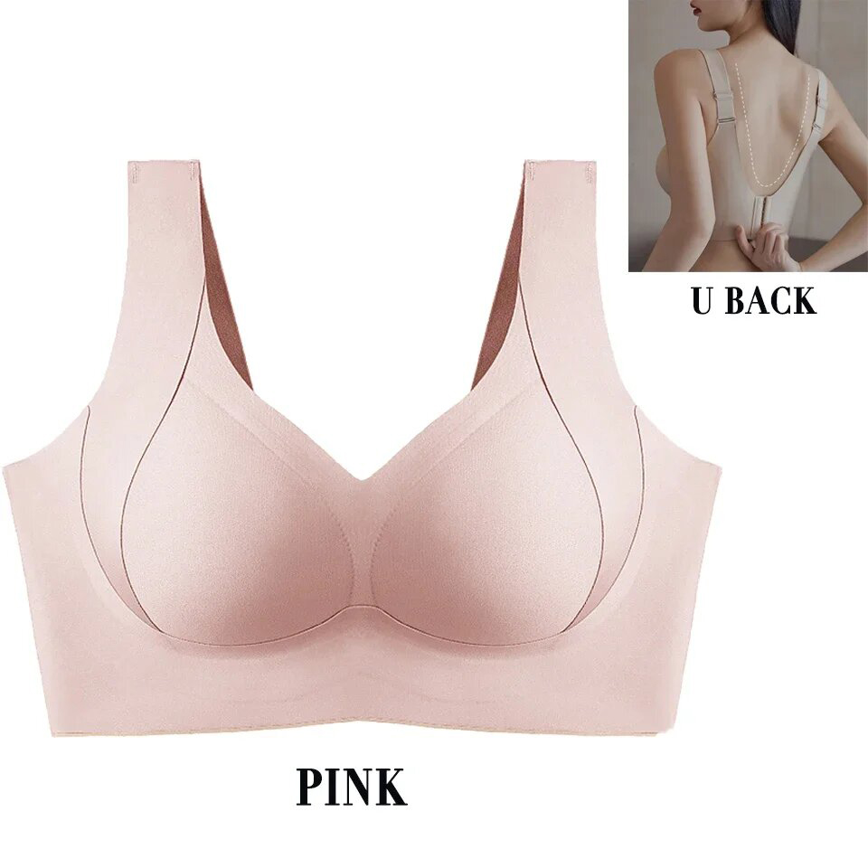 Full Comfort Plus Size Wireless Seamless TShirt Bra with Soft Support