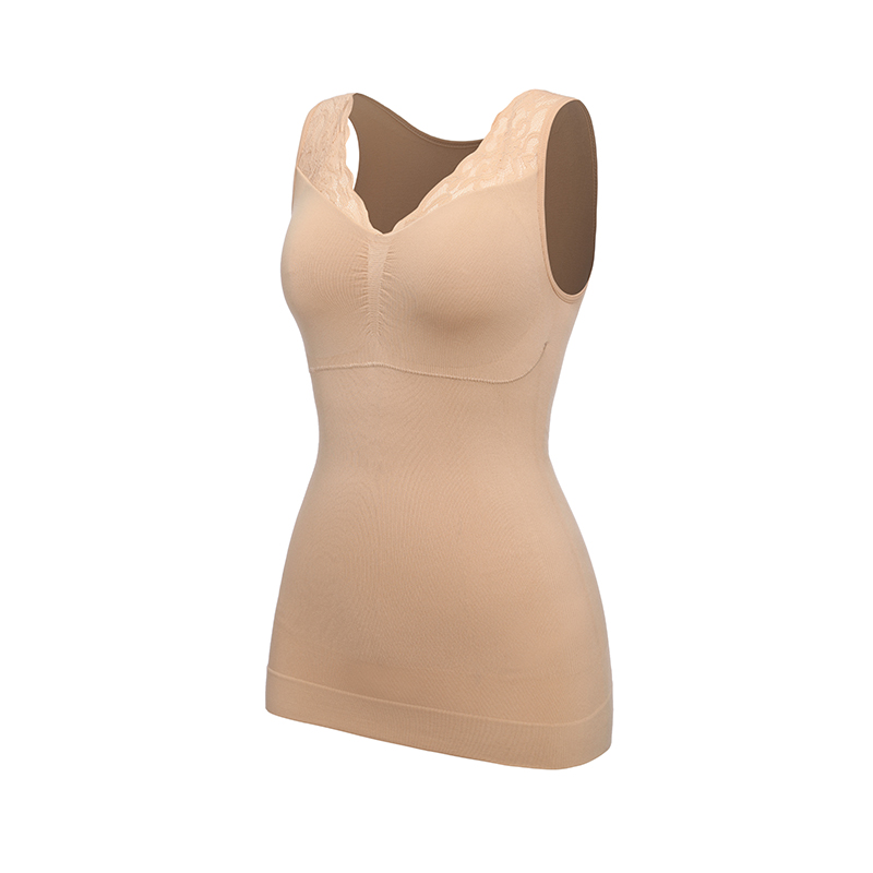 Womens Shapewear Tank Top with Built-In Bra, Tummy Control & Slim Waist