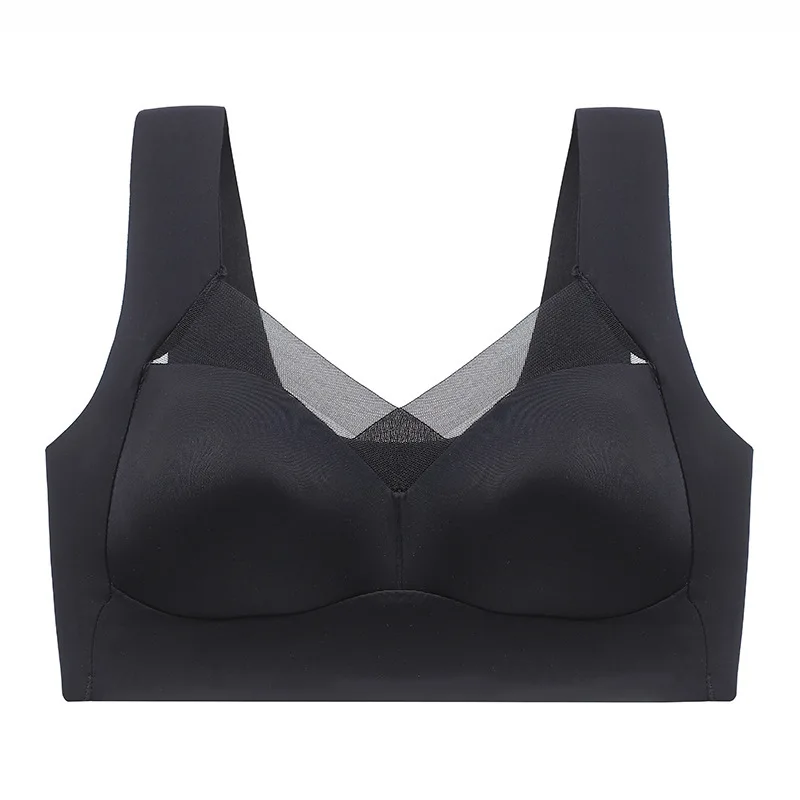 FallSweet Seamless Lace Push Up Bralette Plus Size Wireless Lace Bra Comfort