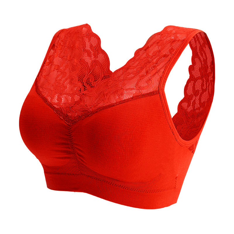 Seamless Lace Wireless Push Up Bralette Comfort Sports Bra Tube Top