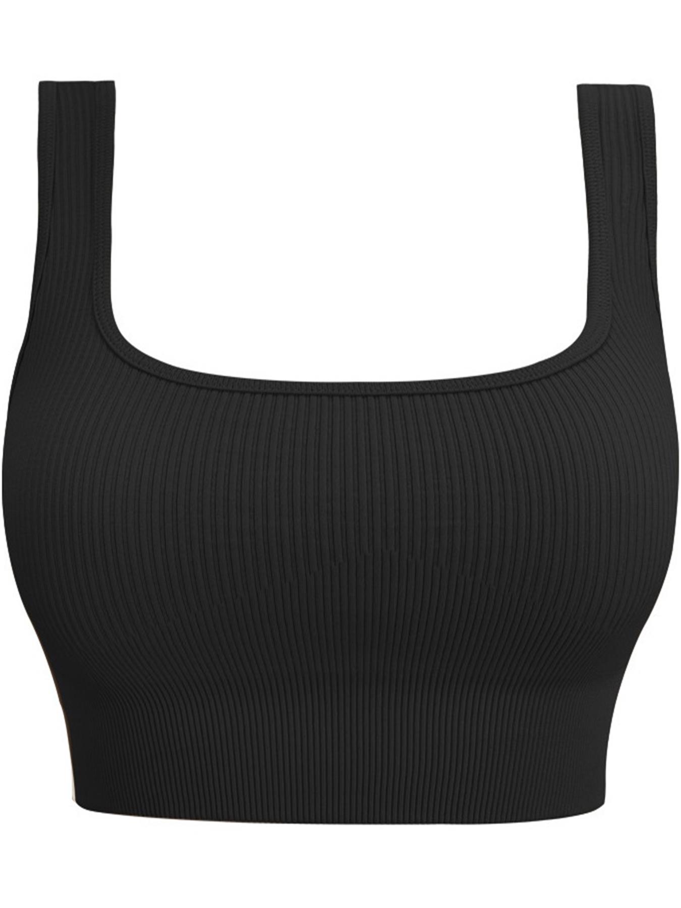 Seamless Yoga Sports Bra Top – Women Fitness Vest with Embedded Chest Pad Support