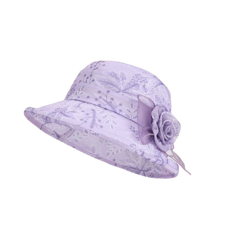 Plant Print Sun Hat Lightweight Elegant Wide Brimmed Sun Hat for Summer Outings and Beach Vacation Hat