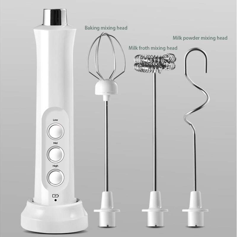 Wireless Electric Milk Frother, Rechargeable Handheld Foam Maker, Cappuccino, Hot Chocolate