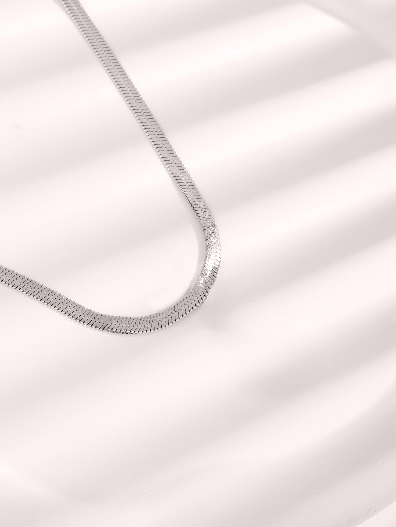 Snake Chain Necklace, Gold Plated Fashion Choker, Stainless Steel Flat Chain, Hip Hop Jewellery for Men and Women Gift