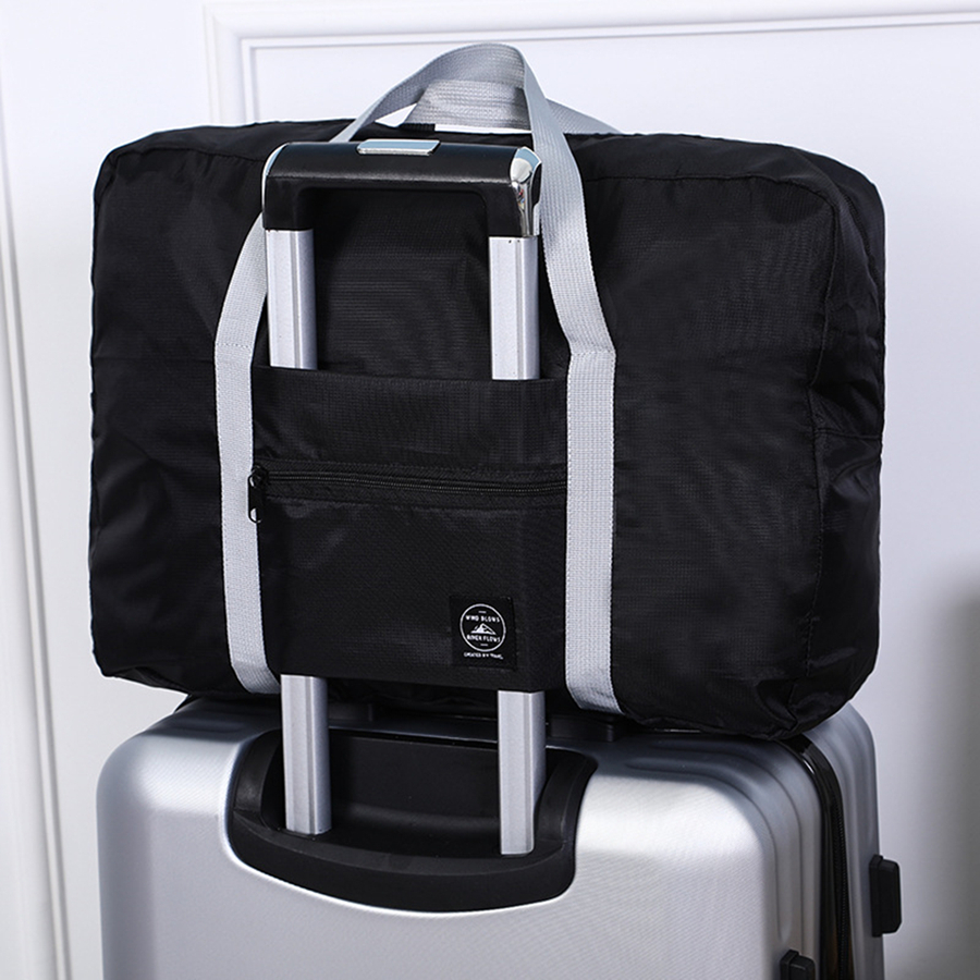 Fold able Carry on Travel Bags, Lightweight Nylon Weekend Totes, Large Capacity Storage Bag, Multi functional Air plane