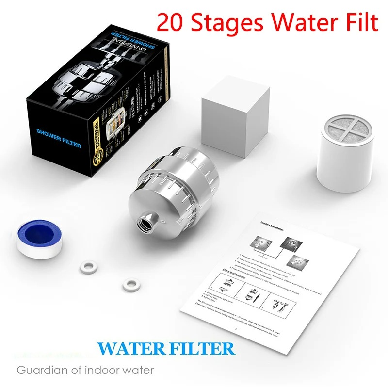 Stage Shower, Activated Carbon Water Purifier, Hard Water Purification Filter, Chlorine Removal Shower Head, Reduce Dry