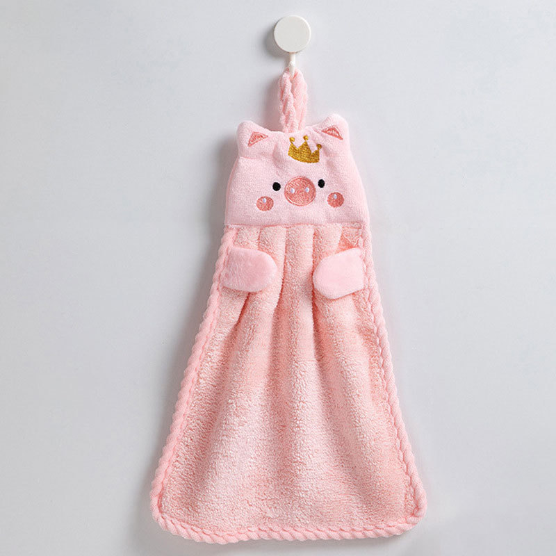 Microfiber Cute Hand Towels, Household Cute Absorbent Kitchen Towel, Bathroom Accessories, Lazy Rag Towel for Daily Use