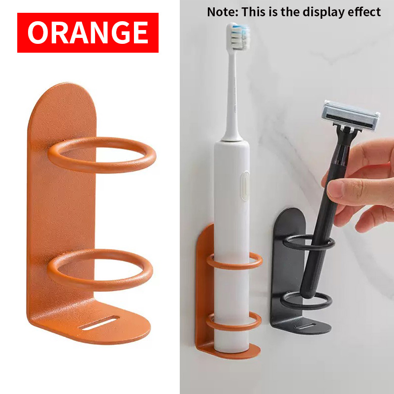 Multi functional toothbrush holder, metal material bathroom organiser, no drilling wall mounted toiletries storage