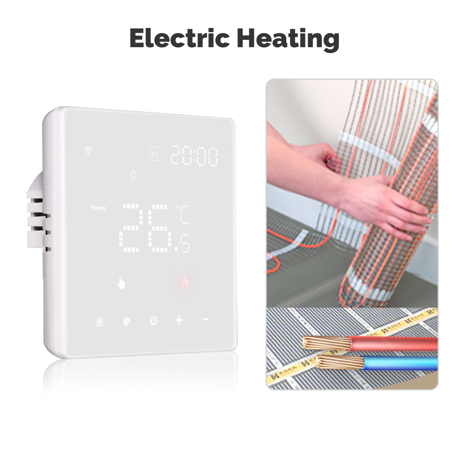 WiFi Smart Thermostat, Programmable Temperature Controller, Electric Heating with Alexa and Google Home Compatibility