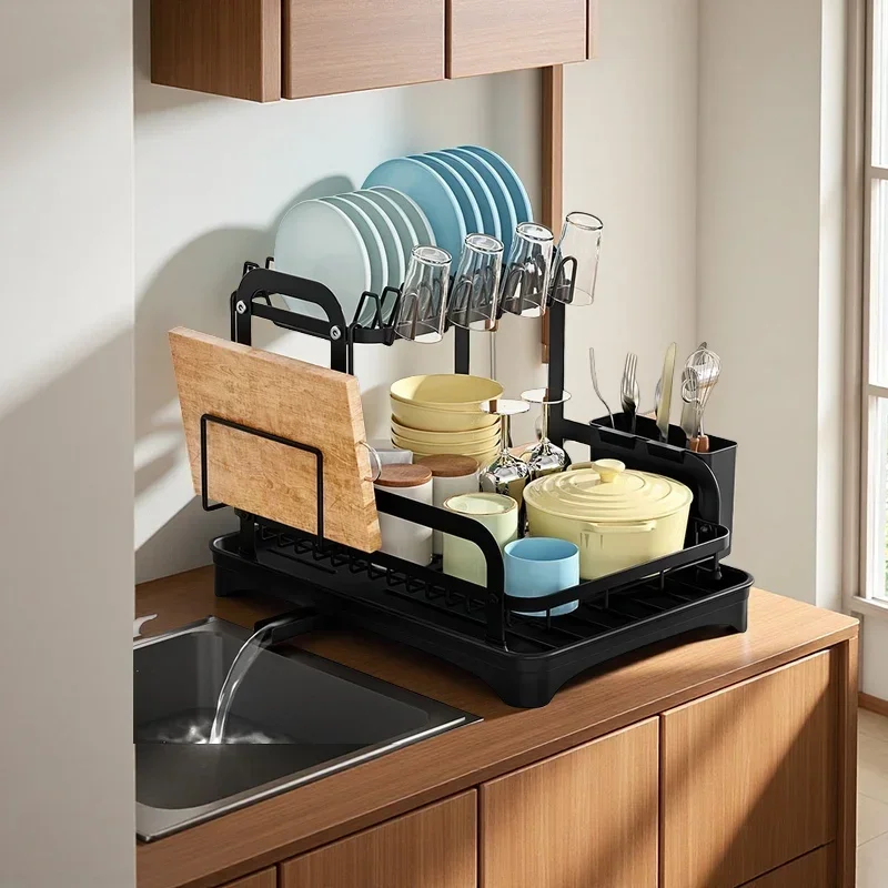 Compact Kitchen Storage Rack, Multi-Function Dish Drainer | Inspire Uplift