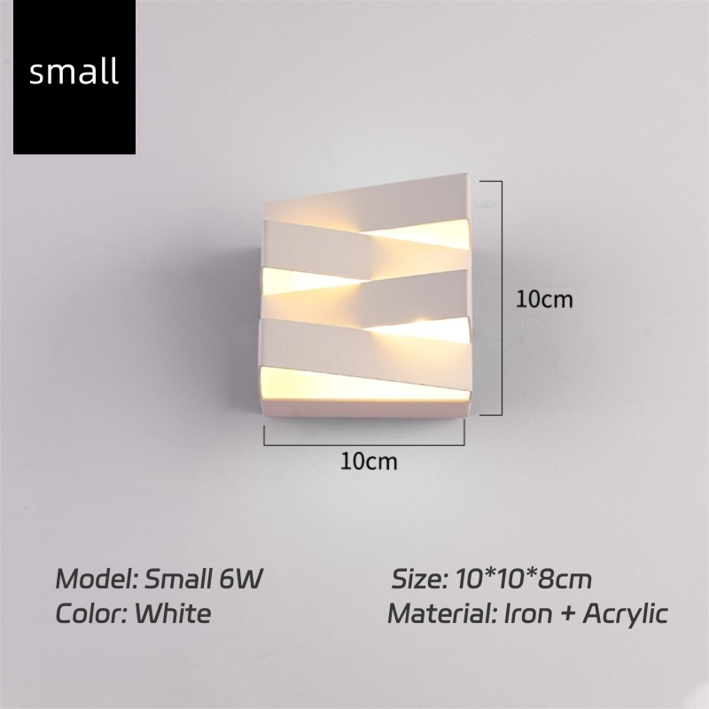 Modern Outdoor Square Wall Lamp, LED Villa Garden Light, Porch, Bedroom & Walkway Lighting, Stylish Outdoor Decor