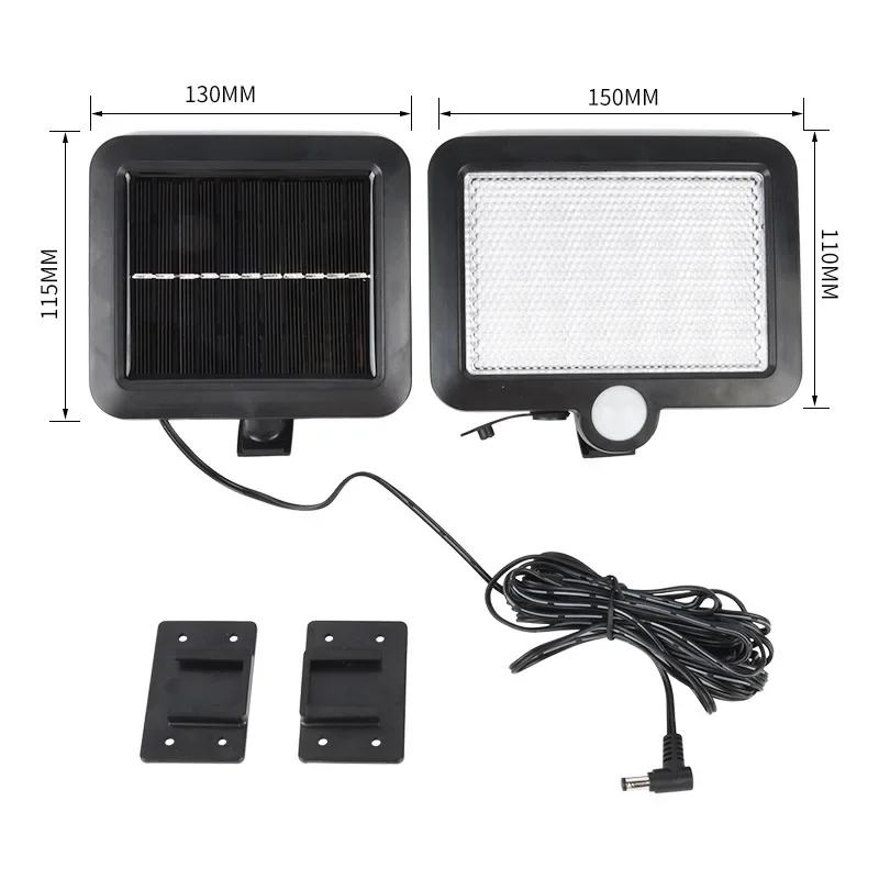 Split Solar Lamp, Lighting Modes, Outdoor Wall Light, PIR Motion Sensor, Waterproof Garden Lamp for Garage