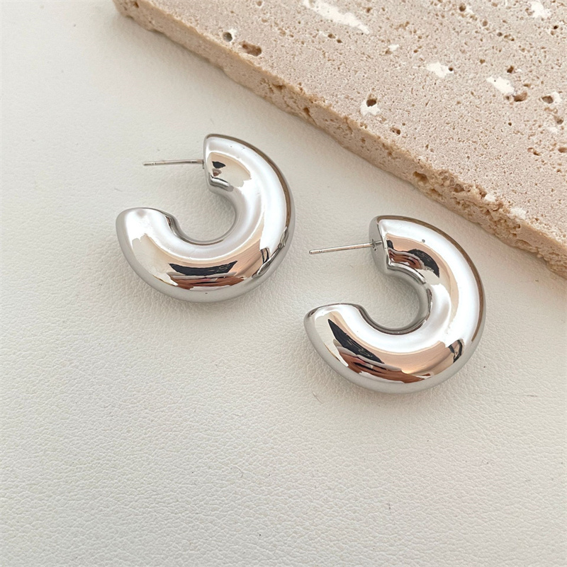 Vintage Drop Earrings For Women, Gold Plated Stainless Steel, Thick Teardrop Earring, Statement Wedding Jewellery Gifts