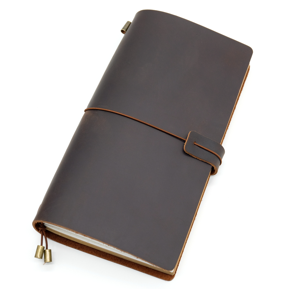 Handmade Genuine Leather Traveller's Notebook, Vintage Cowhide Travel Diary Journal, Perfect Gift Planner