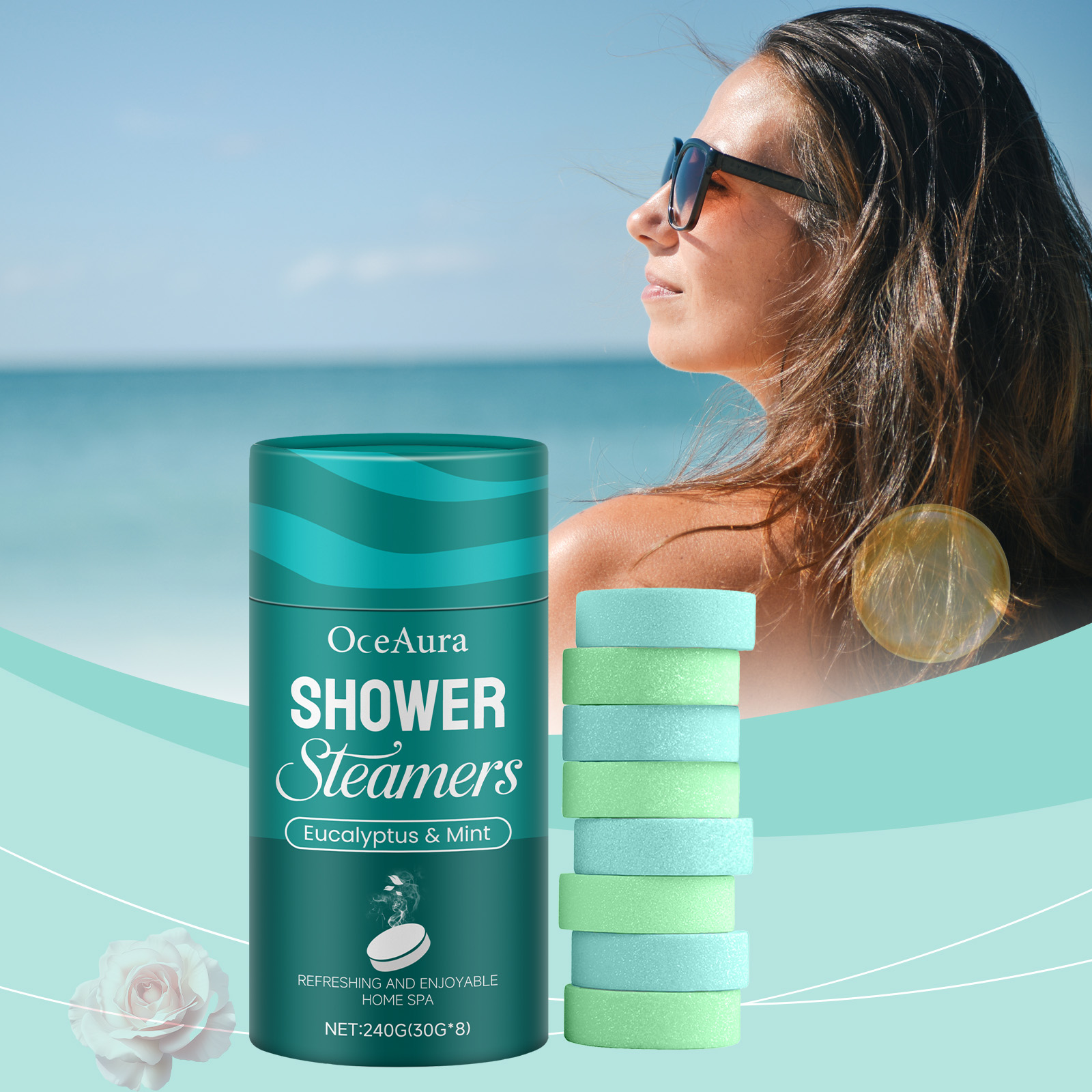 Shower Steamers Eucalyptus Mint & Lavender Rose, Relaxing | Inspire Uplift