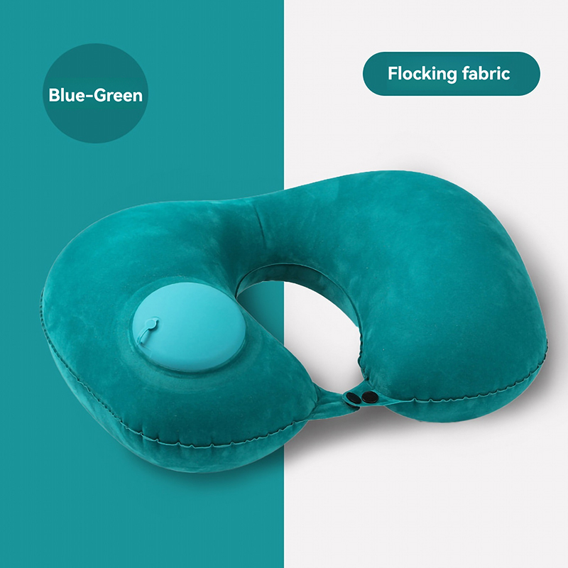 Inflatable Pillow Travel, Portable Neck Protection, Press Inflatable U-shaped Pillow, Travel Storage Neck Pillow