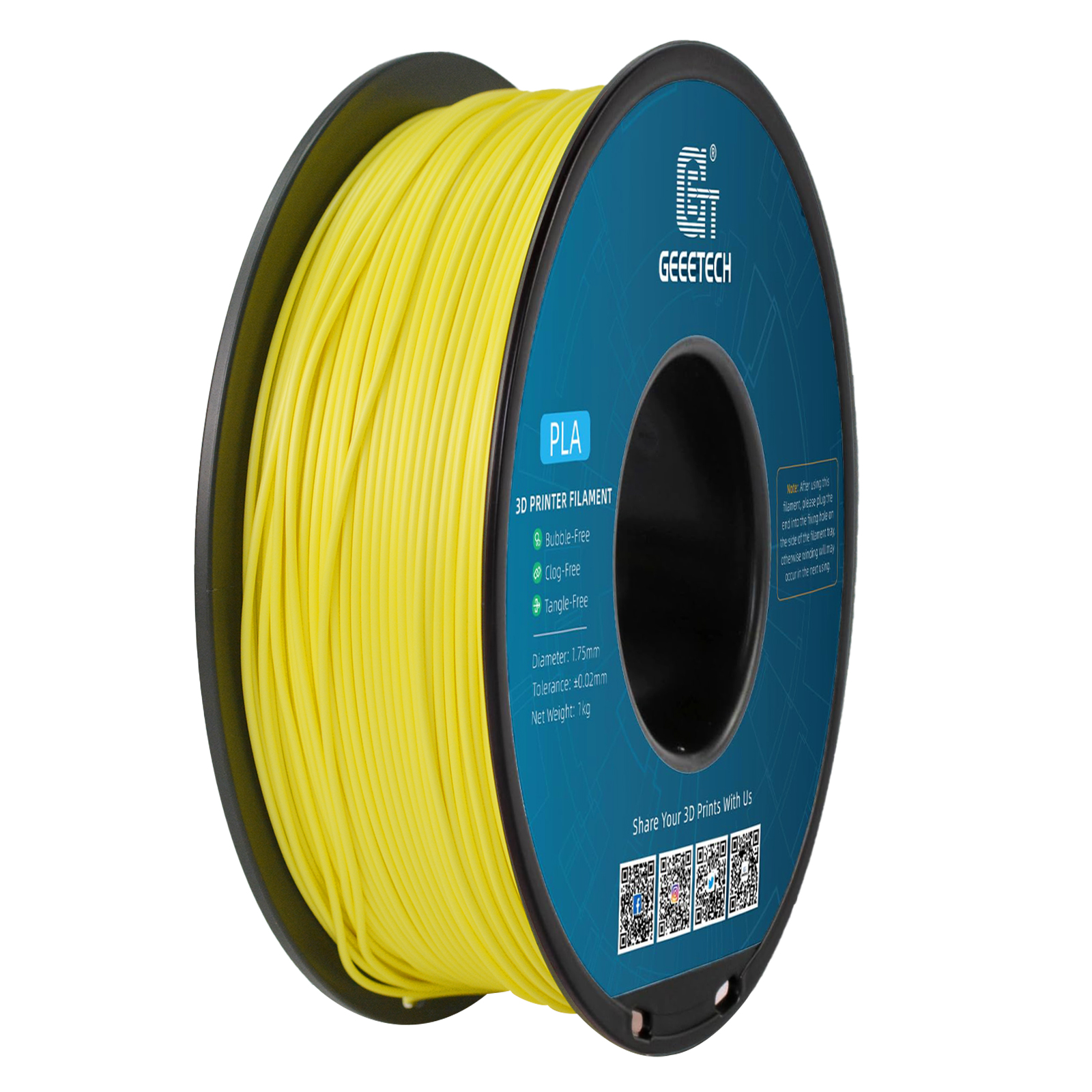Tangle Free 3D Printer Filament Plastic, Black and White Printing Wire Materials, Vacuum Packaging