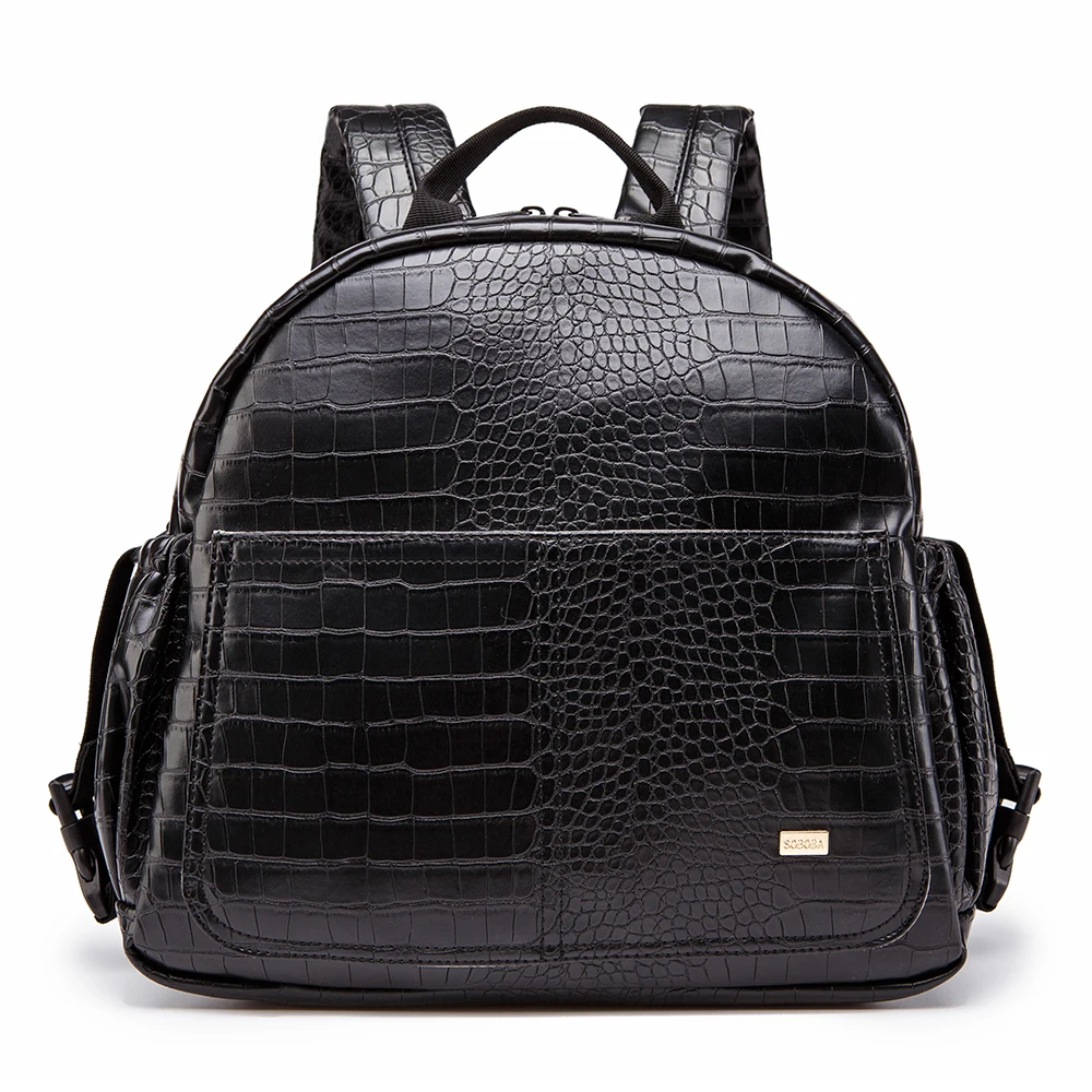 Large Capacity Solid Diaper Bag, Waterproof Nappy Changing Bag with Backpack Straps for Fashionable Mothers