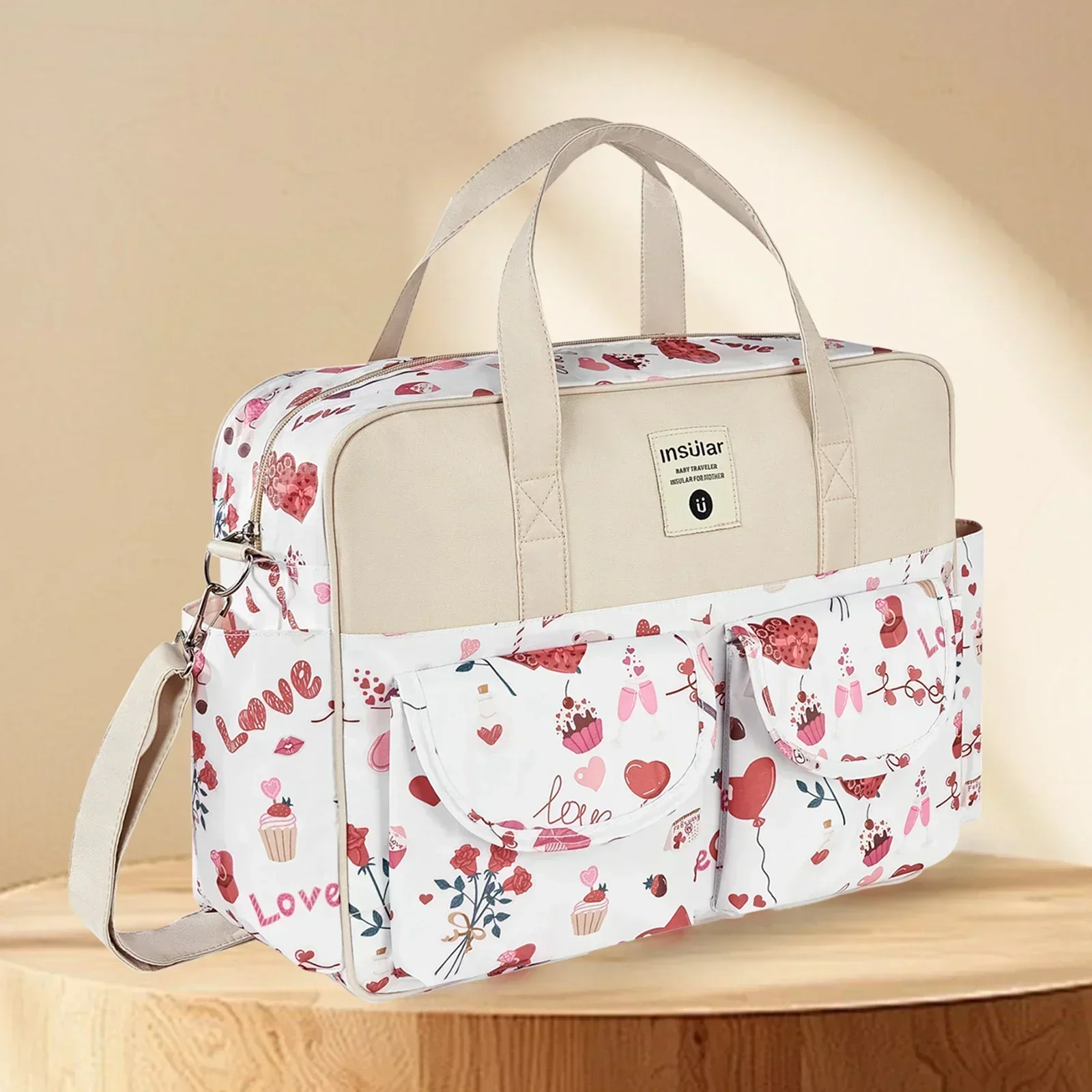 Mommy Diaper Bag for Babies, Large Capacity Organiser, Waterproof Travel Messenger Cross body Bag for Mummy