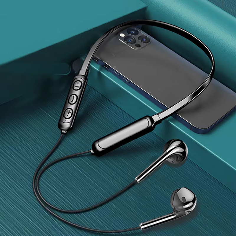 Wireless Bluetooth Headset, Neck Hanging Stereo, Noise Reduction, Universal In-Ear Sports Headset