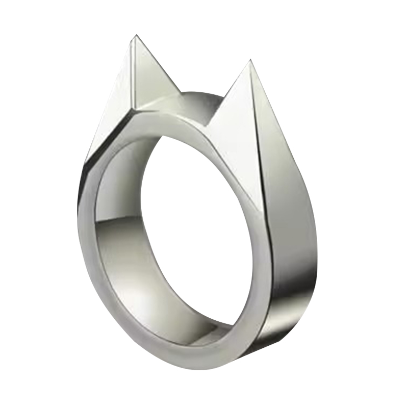 Outdoor Equipment Men Women Defend Yourself Finger Tiger Wolf Proof, Weapon Trigger Finger Cat Earring Finger Wind