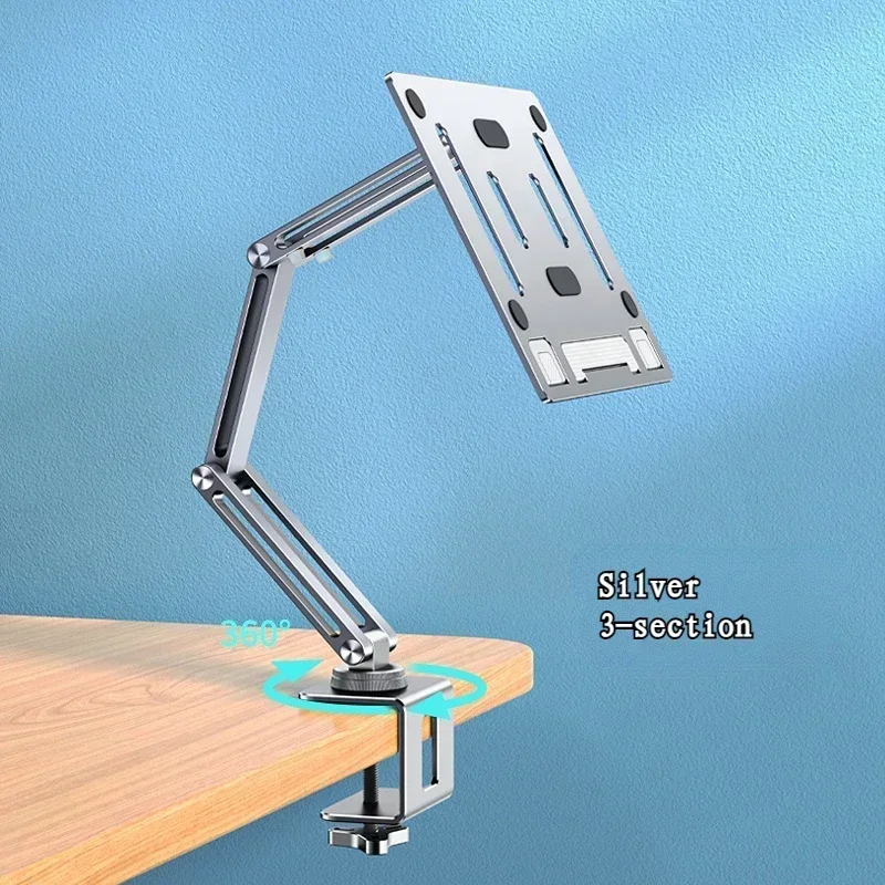 Easy Laptop Mount for Desk, Adjustable Fold able Laptop Stand Holder, Rotating Laptop Arm Mount for Notebook