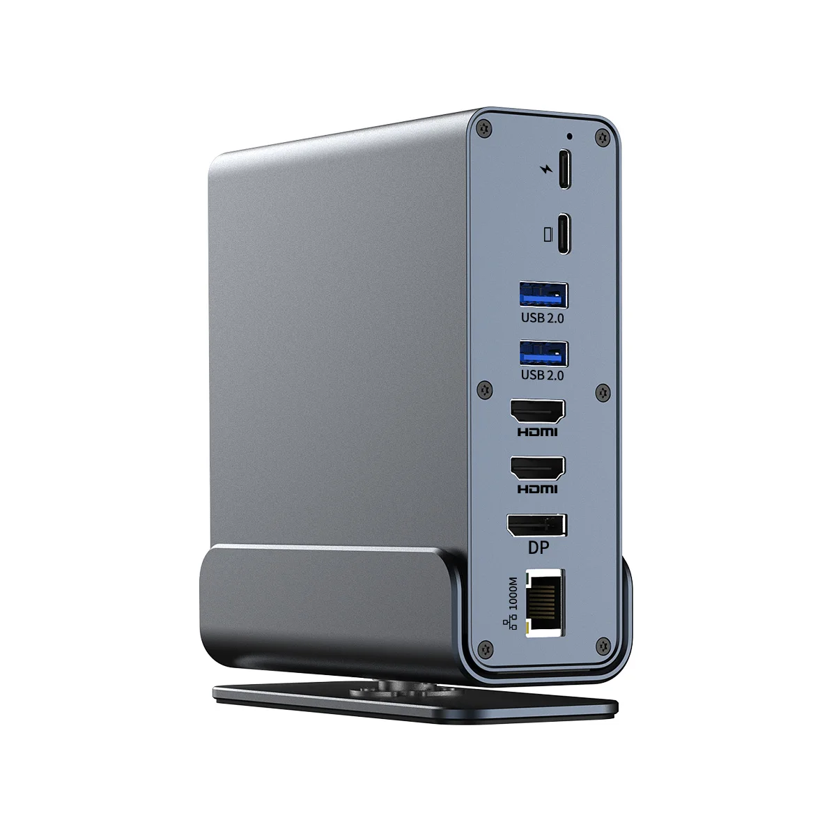 15 in 1 USB C Hub Docking Station, Multi Port Type C, HDMI, 3 USB 3.0, Ethernet, SD TF Reader