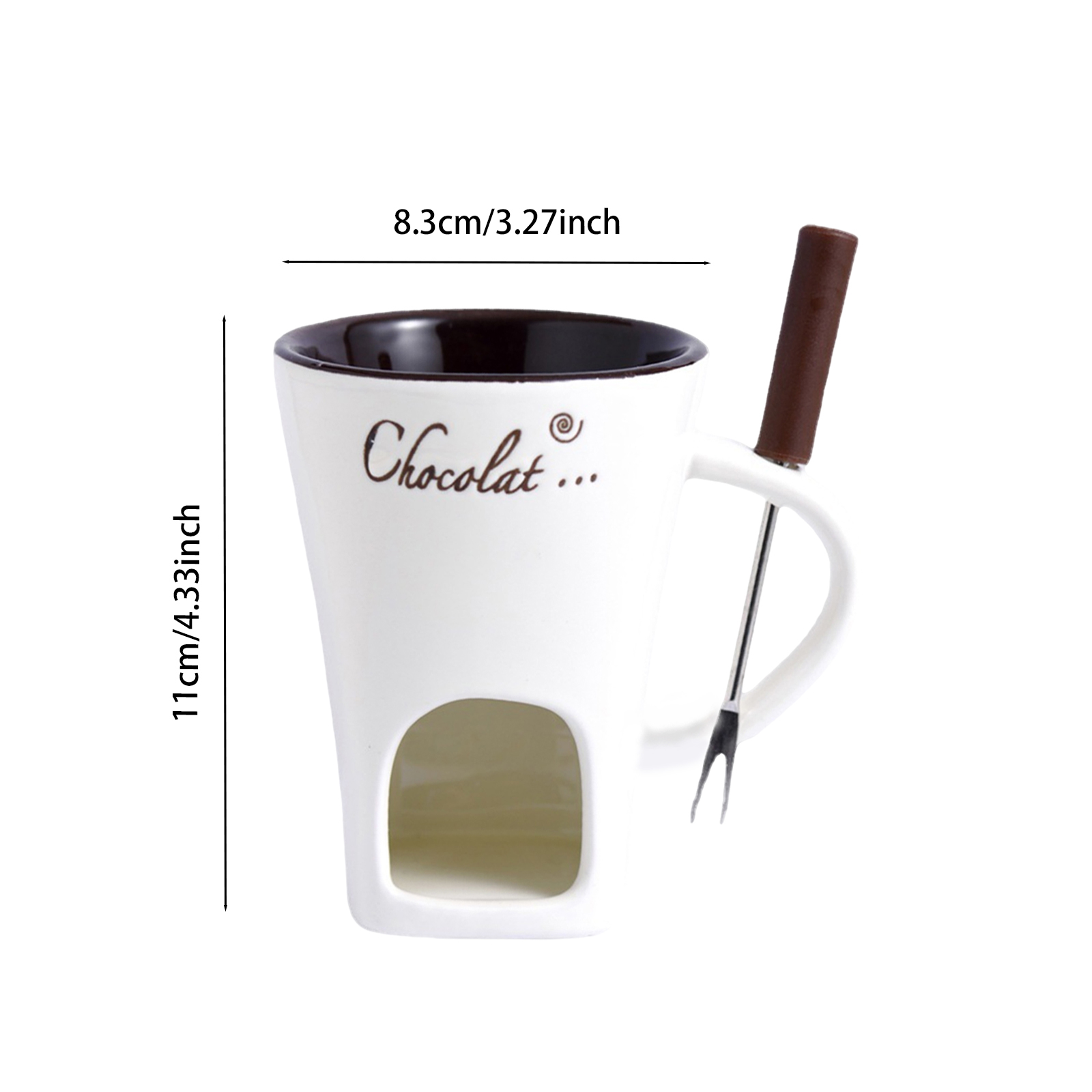 Personal Mug Set, Mini Fondue Pots, Chocolate Cheese Ice Cream, Fondue Maker Kit, Individual Butter Melter Cup
