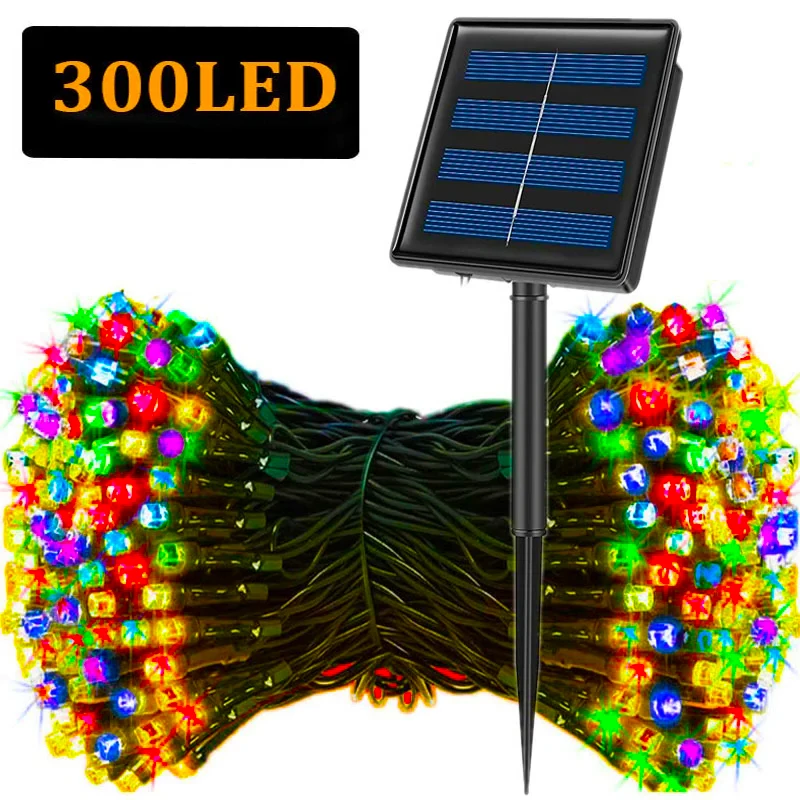 LED Solar String Lights, Solar Powered Xmas Outdoor Lights, Waterproof Starry Christmas Fairy Lights