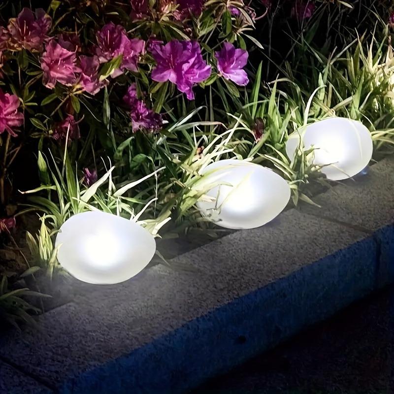 Solar Stone Lights Outdoor, Waterproof Solar Powered Rock Light, Outdoor Landscaping Spotlights, Solar Garden Lights