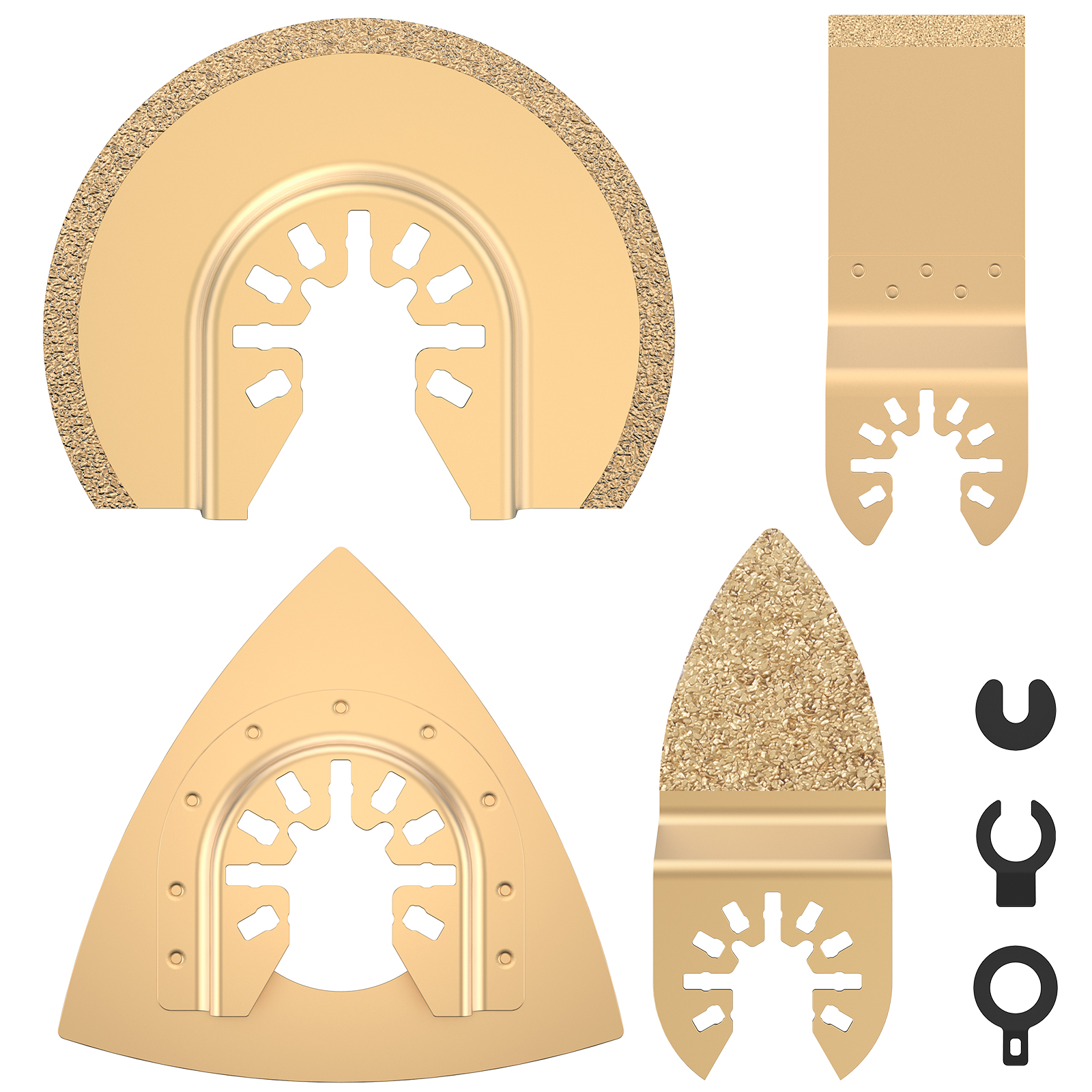 Diamond Oscillating Saw Blade Set, Quick Release Universal Multi Tool Blade, Electric Accessories for Tile Cutting