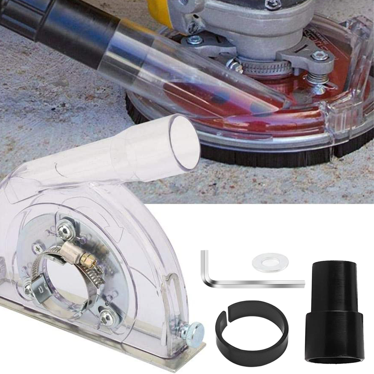 Dust Extractor Cutting Shroud Guard for Angle Grinder, Professional Grinder Guard, Durable Grinding Cover for Precision