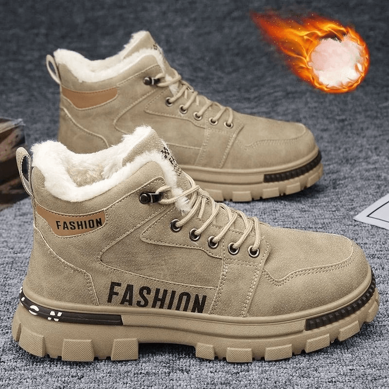 Men's Snow Boots, Warm, Anti-Slip Comfort for Outdoor Work & Winter