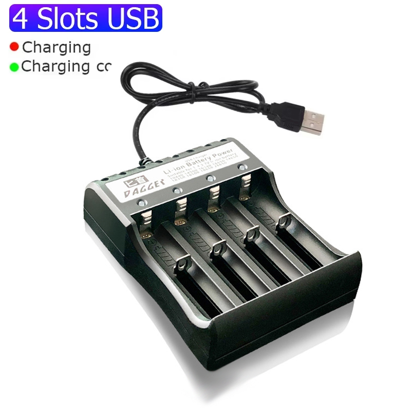 18650 Battery Charger, Fast USB Charging for 16340, 14500, and 18650 Lithium Batteries